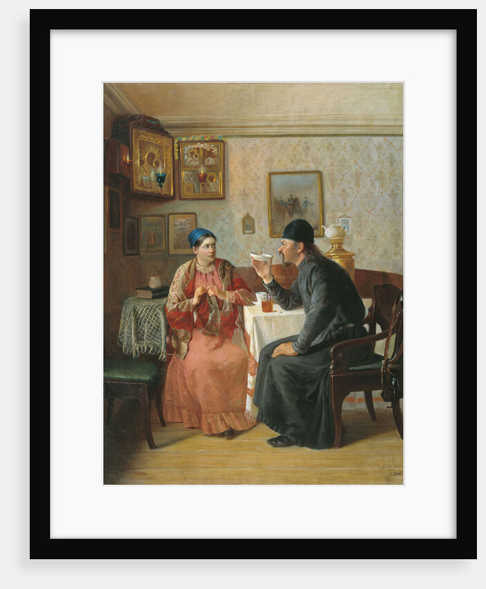 Tea drinking, 1895 by Alexey Avvakumovich Naumov