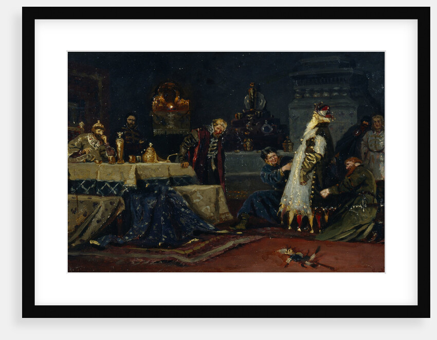 Fools coat. Boyar Druzhina Andreyevich Morozov before Ivan the Terrible, 1885 by Mikhail Vasilyevich Nesterov