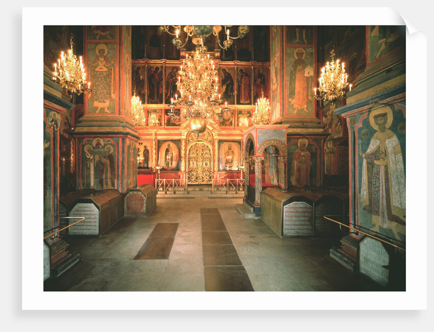 Interior of the Archangel Michael Cathedral in the Moscow Kremlin, 1679-1681 by Old Russian Architecture