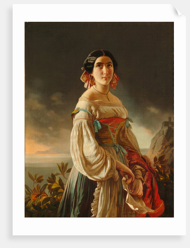 Portrait of Princess Lina Gagarina, 1847 by Pimen Nikitich Orlov