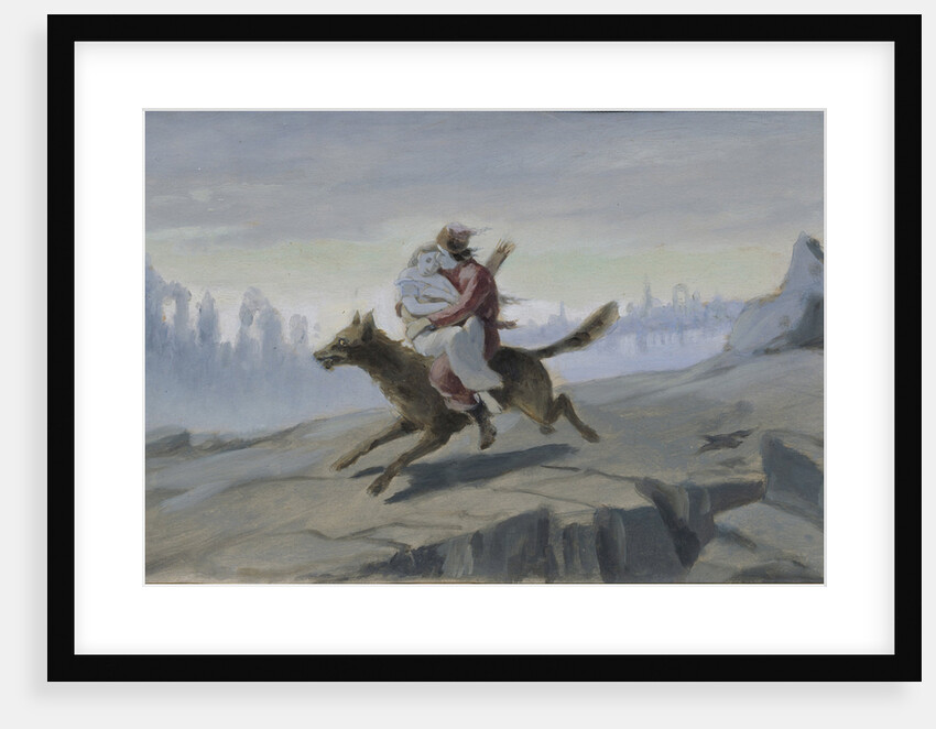 Ivan Tsarevich riding the Gray Wolf, End of 1870s-Early 1880s by Vasili Grigoryevich Perov