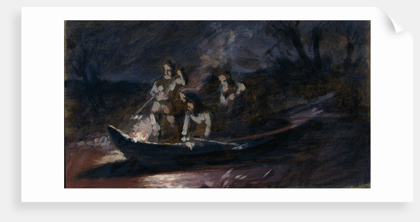 Night spear fishing, 1870s by Vasili Grigoryevich Perov