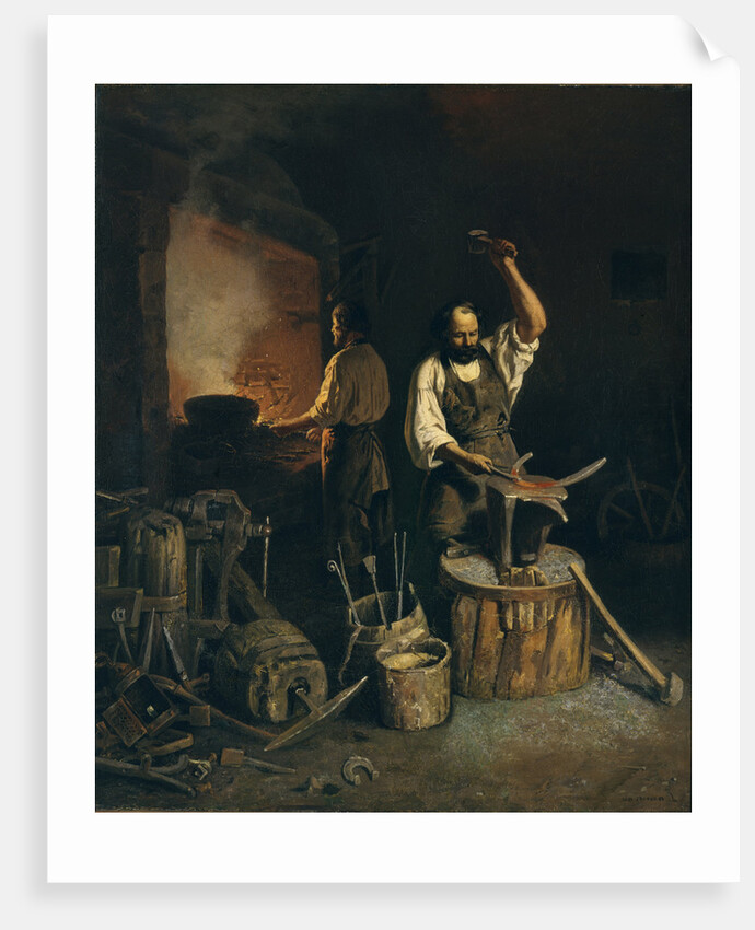 The Forge, 1845 by Lavr Kuzmich Plakhov