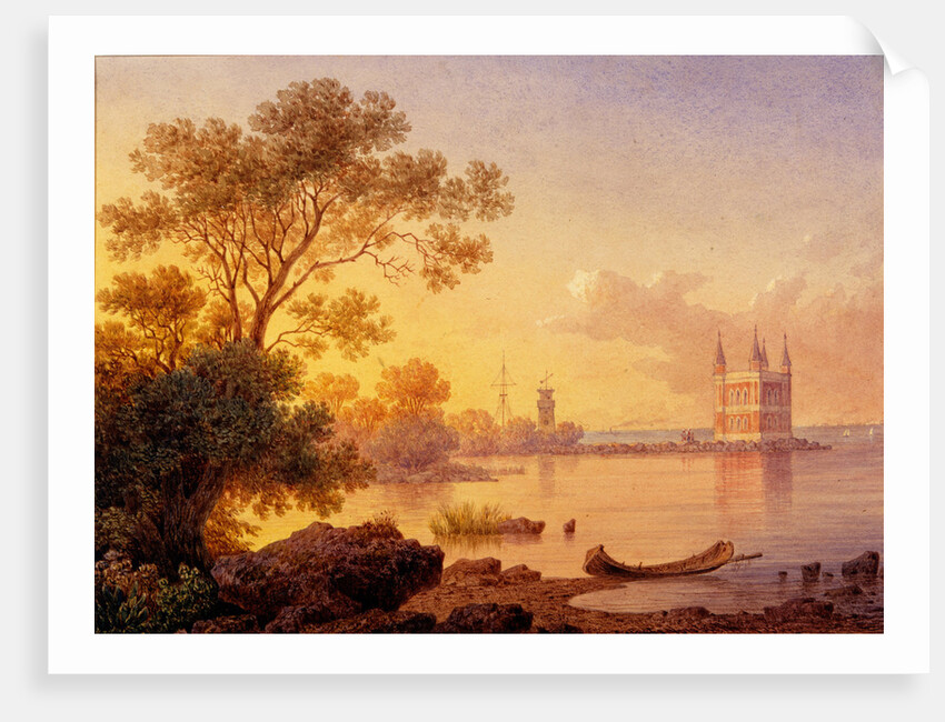 View on the Rose pavillion (Ozerki) in Peterhof by Ludwig Premazzi