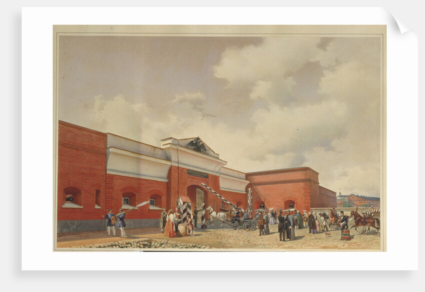 The Kronstadt Sea Fortress (The Saint Petersburg Gates), 1850 by Ludwig Premazzi