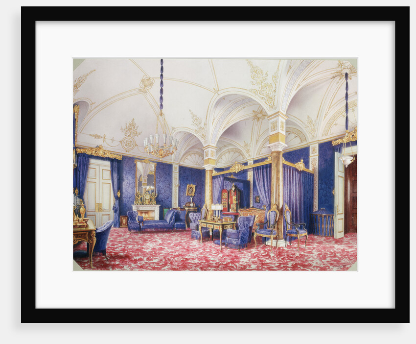 Interiors of the Winter Palace. The Bedchamber of Empress Maria Alexandrovna, 1859 by Ludwig Premazzi