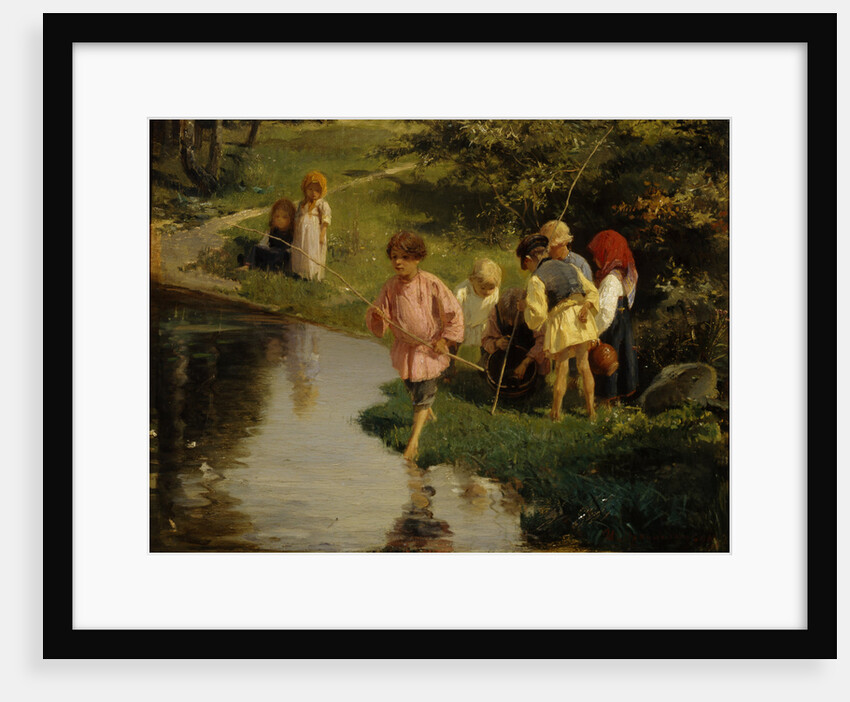 Children Fishing, 1882 by Illarion Mikhailovich Pryanishnikov