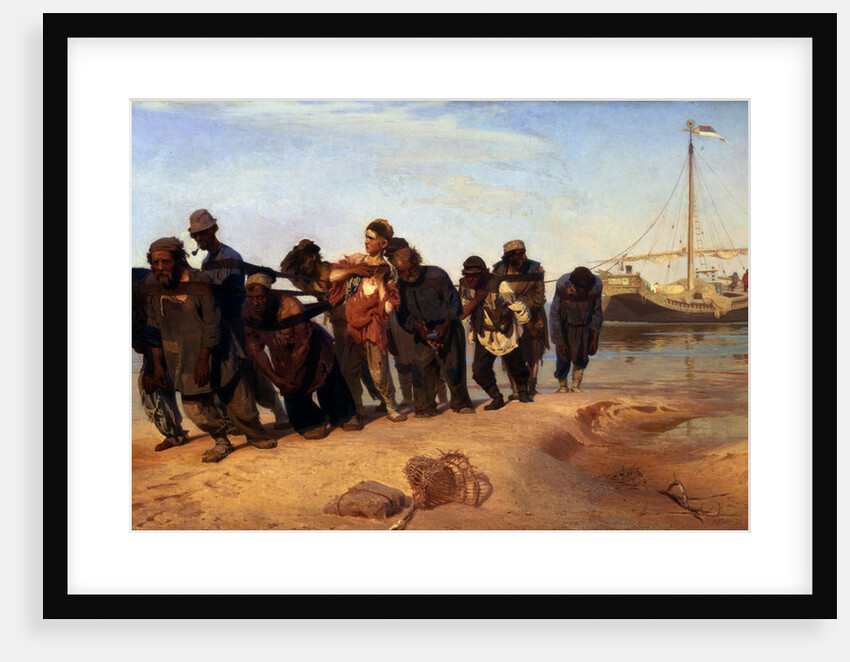 Barge Haulers on the Volga, 1872-1873 by Ilya Yefimovich Repin