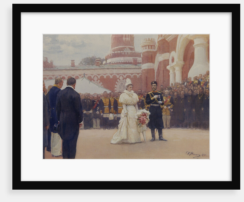 Nicholas II receiving rural district elders on May 18, 1896 in the yard of Petrovsky Palace in Moscow, 1897 by Ilya Yefimovich Repin