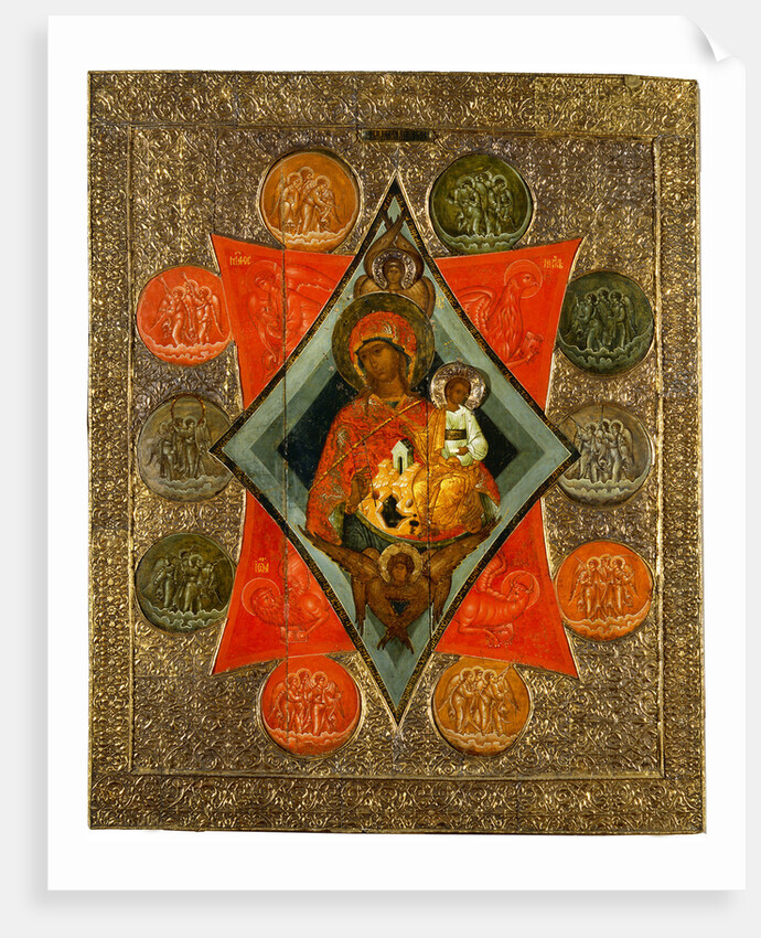 Mother of God of the Burning Bush, Mid of 16th cen by Russian icon