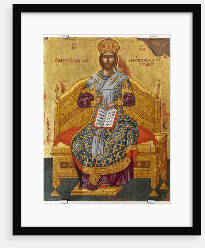 Christ Enthroned (Saviour of the World), 18th century by Russian icon