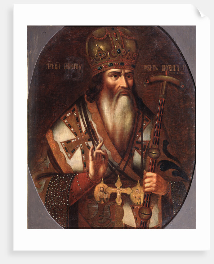 Portrait of Joachim, Patriarch of Moscow, End of 17th cen by Russian master