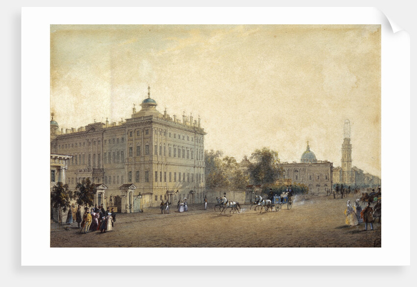 St. Petersburg. The Anichkov Palace, 1830s by Vasily Semyonovich Sadovnikov