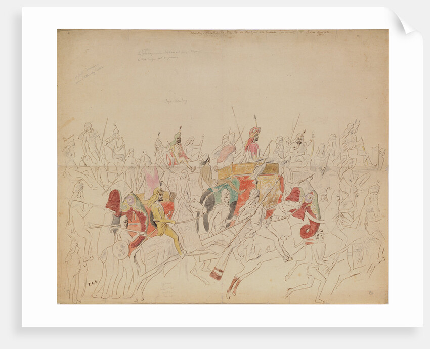 Maharaja Sher Singh of Punjab and His Court, 1846 by Alexei Dmitriyevich Saltykov