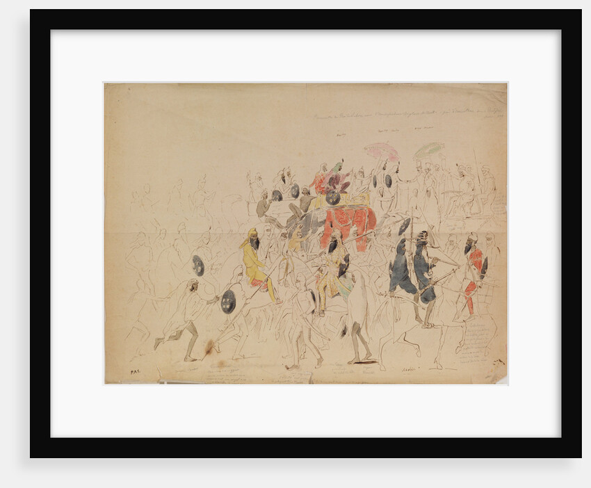 Meeting of Maharaja Sher Singh of Punjab and British Ambassador Clark in 1842, 1842 by Alexei Dmitriyevich Saltykov