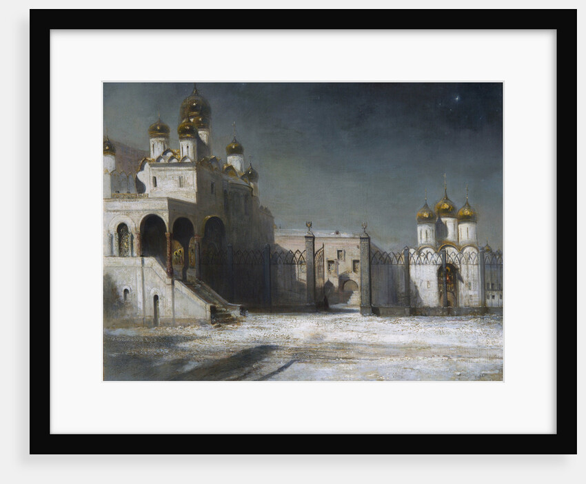 The Cathedral Square in the Moscow Kremlin at Night, 1878 by Alexei Kondratyevich Savrasov