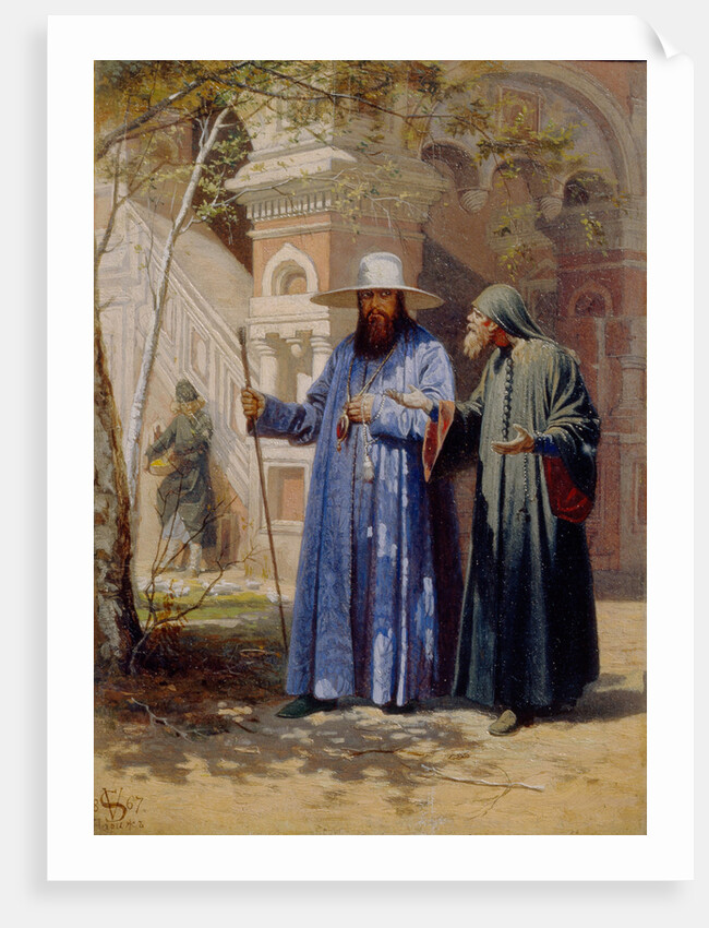 Patriarch Nikon in the New Jerusalem Monastery, 1867 by Vyacheslav Grigoryevich Schwarz