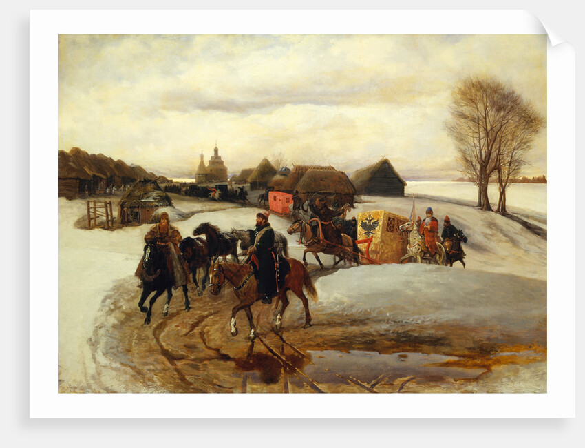 The Spring Pilgrimage of the Tsarina at the Time of Tsar Alexis I Mikhailovich, 1868 by Vyacheslav Grigoryevich Schwarz