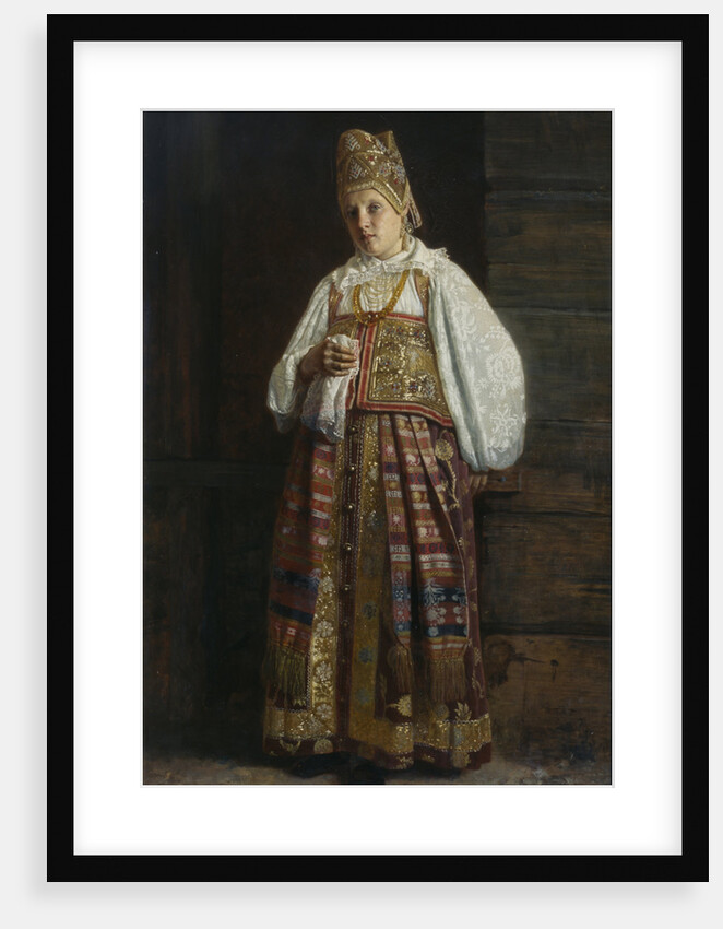 Woman from Kursk in traditional Russian clothing, 1871 by Grigori Semyonovich Sedov