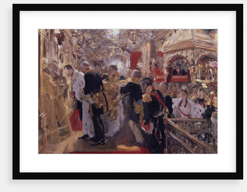 The Coronation of Emperor Nicholas II in the Assumption Cathedral, 1896 by Valentin Alexandrovich Serov