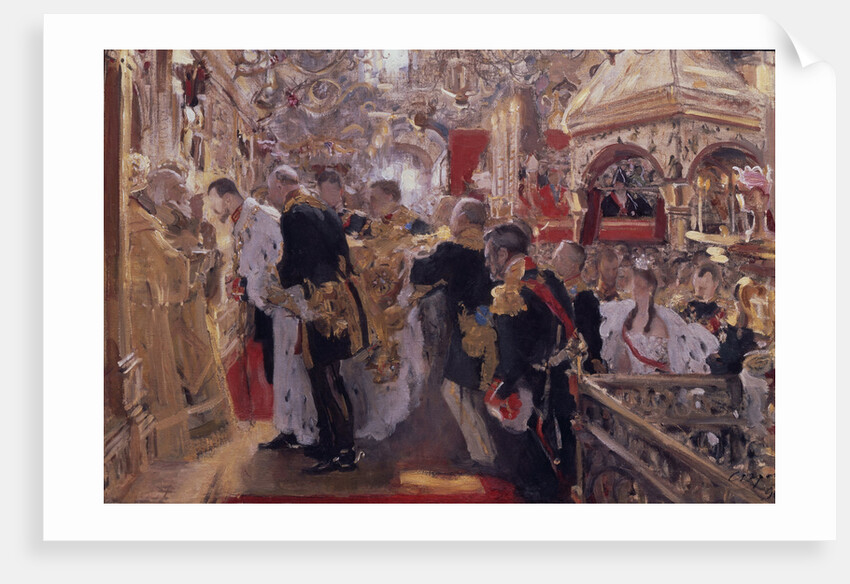 The Coronation of Emperor Nicholas II in the Assumption Cathedral, 1896 by Valentin Alexandrovich Serov