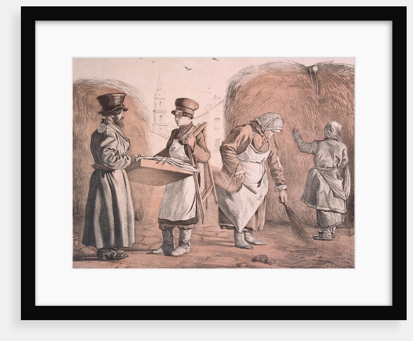 Street Pedlar of Pies and Coachman by Ignati Stepanovich Shchedrovsky