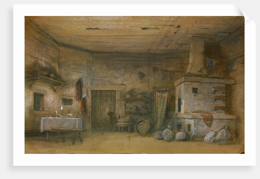 Stage design for the opera Vakula the Smith by P. Tchaikovsky, 1876 by Matvei Andreyevich Shishkov