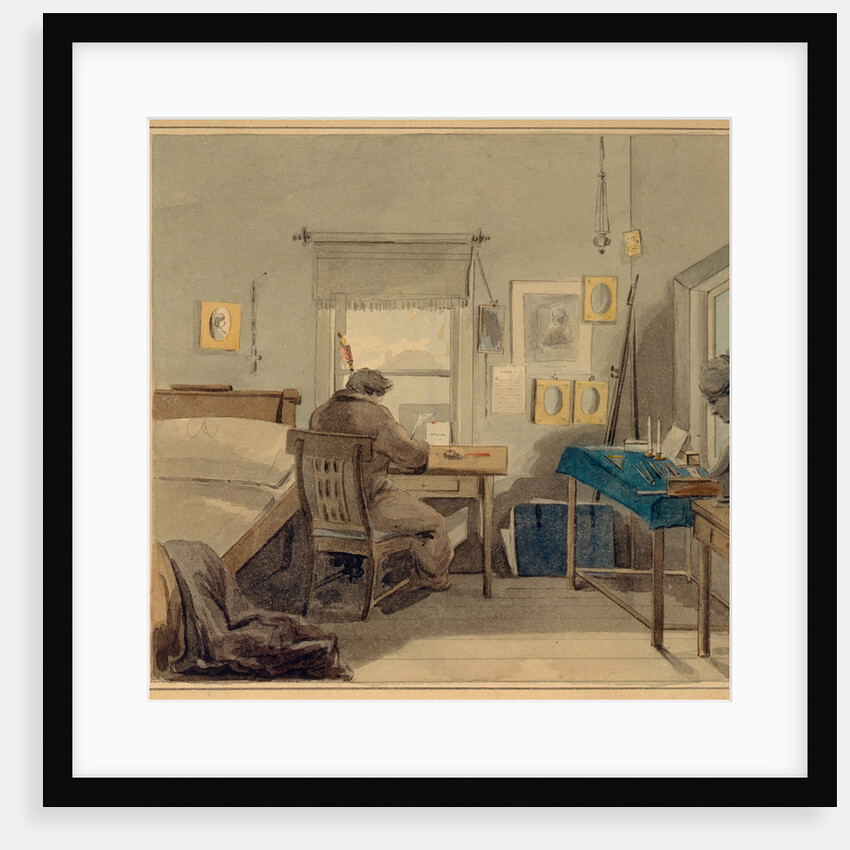 At work. In the Pavel Nashchokin House, 1824 by Pyotr Fyodorovich Sokolov