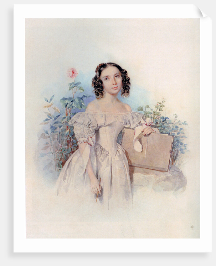 Portrait of Princess Helen Biron von Curland, née Meshcherskaya, 1830s by Pyotr Fyodorovich Sokolov