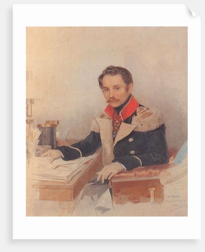 Portrait of Leonty Vasilievich Dubelt, Chief of Staff of the Corps of Gendarmes, 1834 by Pyotr Fyodorovich Sokolov