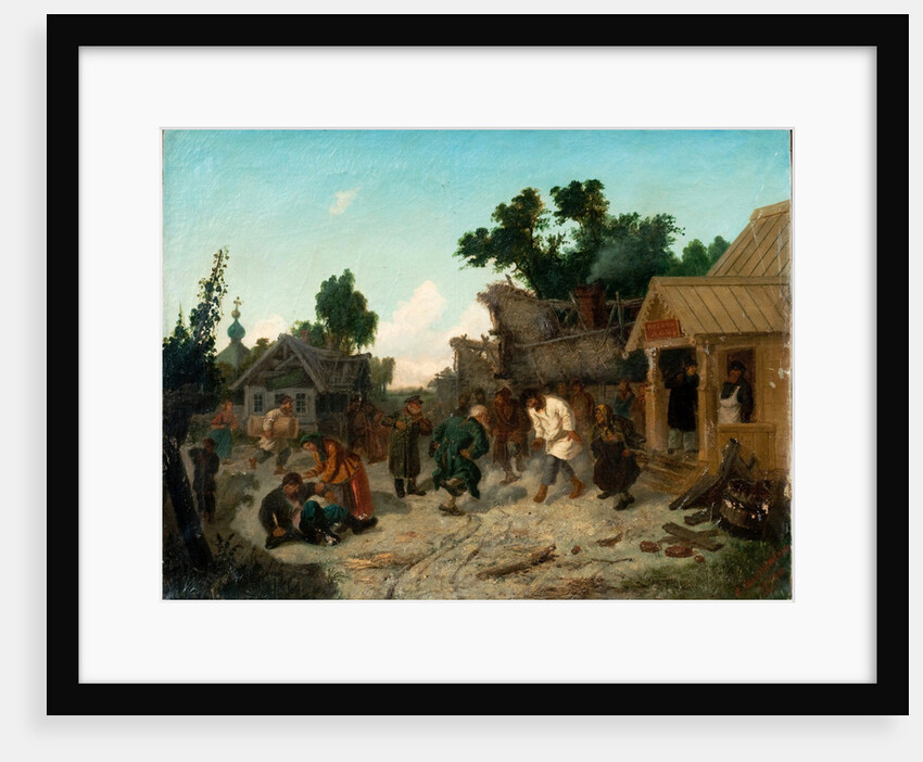 At the Tavern, 1886 by Leonid Ivanovich Solomatkin