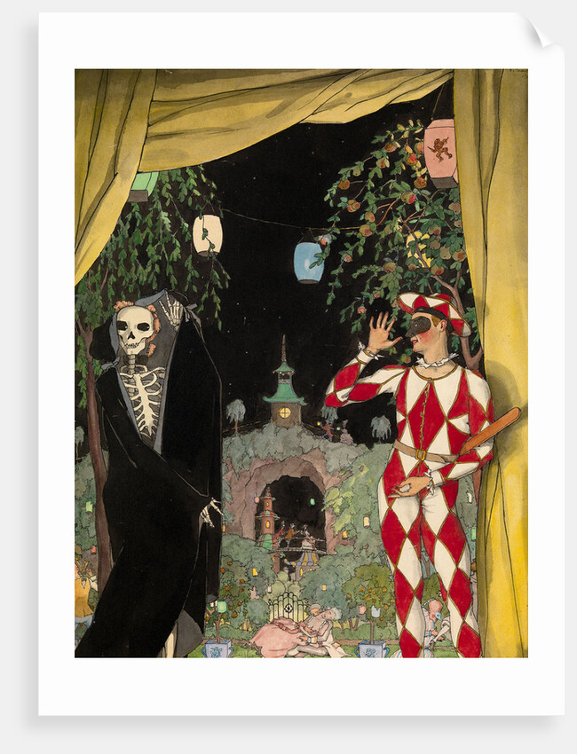 Harlequin and Death, 1918 by Konstantin Andreyevich Somov