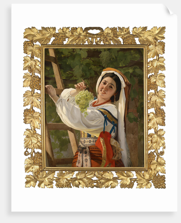 A laughing Girl in South Italian dress, 1857 by Yevgraf Semyonovich Sorokin