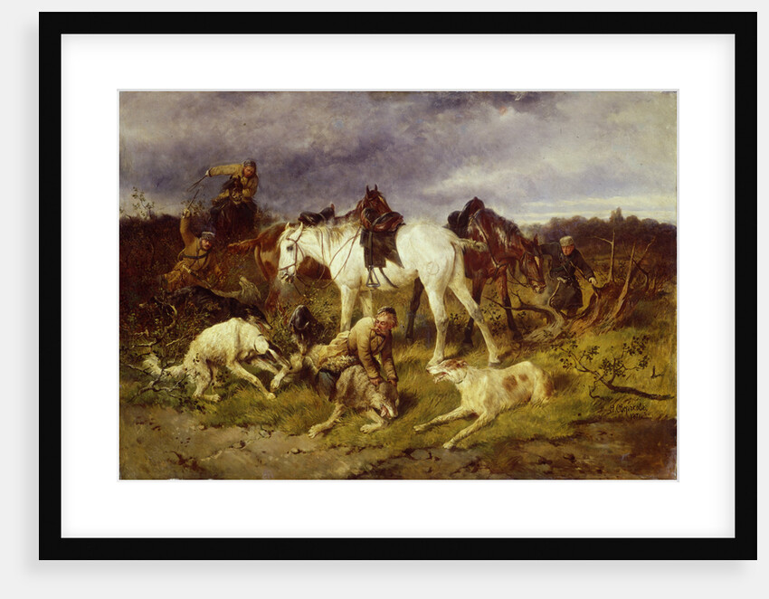 On the Hunting, 1870s by Nikolai Yegorovich Sverchkov