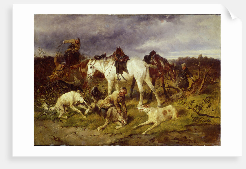 On the Hunting, 1870s by Nikolai Yegorovich Sverchkov