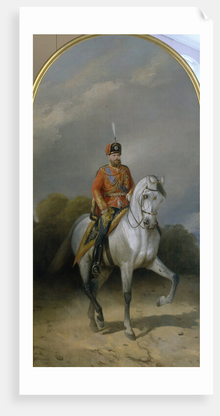 Portrait of the Emperor Alexander III in the Uniform of the Hussar regiment of the Leib Guard, 1881 by Nikolai Yegorovich Sverchkov