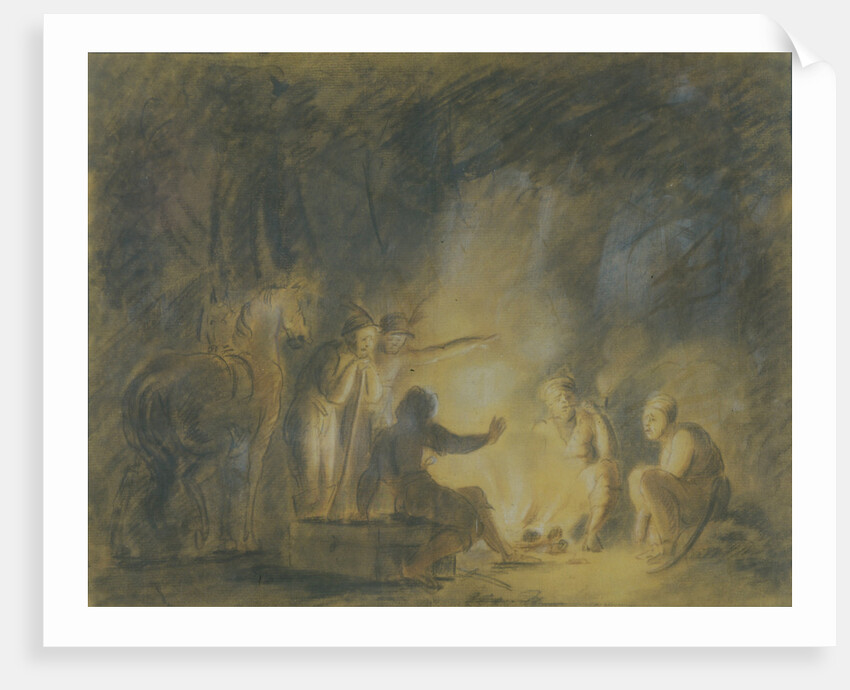 At Campfire, 1806 by Fyodor Petrovich Tolstoy
