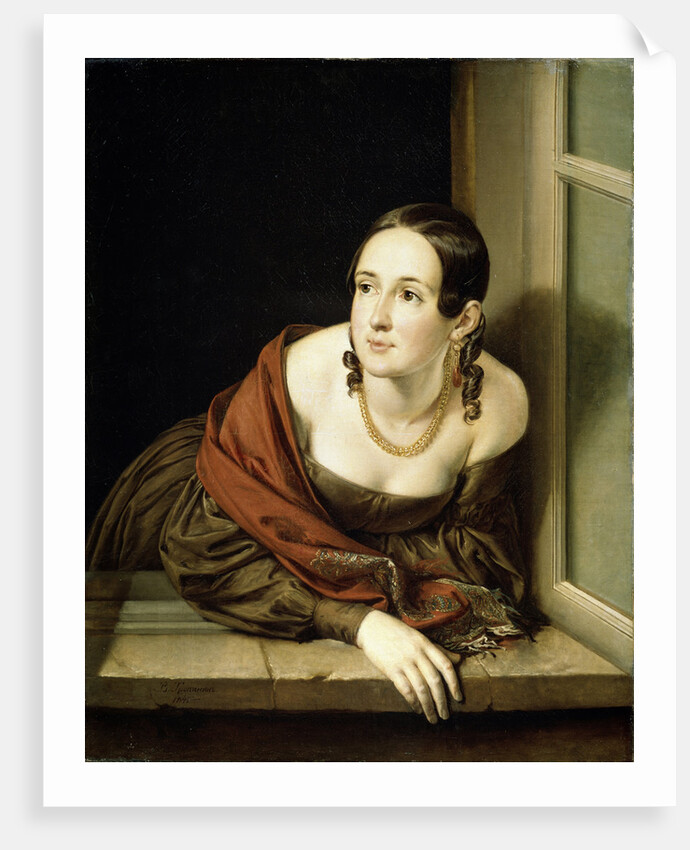 Woman at a window, 1841 by Vasili Andreyevich Tropinin