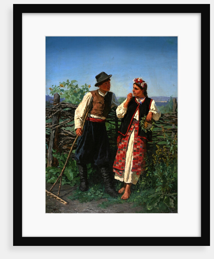 At the Wattle-fence, 1863 by Konstantin Alexandrovich Trutovsky