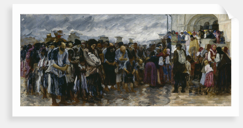 Beggars at the church, 1889 by Ivan Ivanovich Tvorozhnikov
