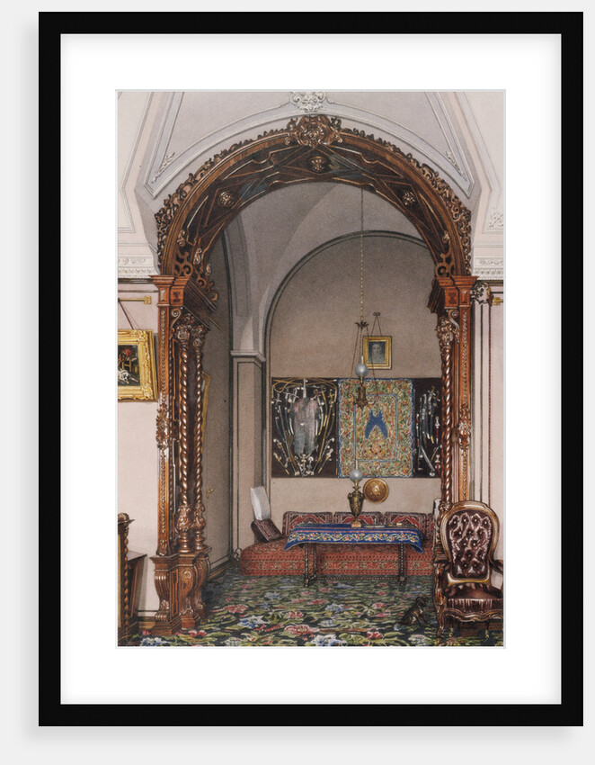 Interiors of the Winter Palace. The Alcove of the Study of Grand Prince Nicholas Nicolaievich, Mid of the 19th cen by Konstantin Andreyevich Ukhtomsky