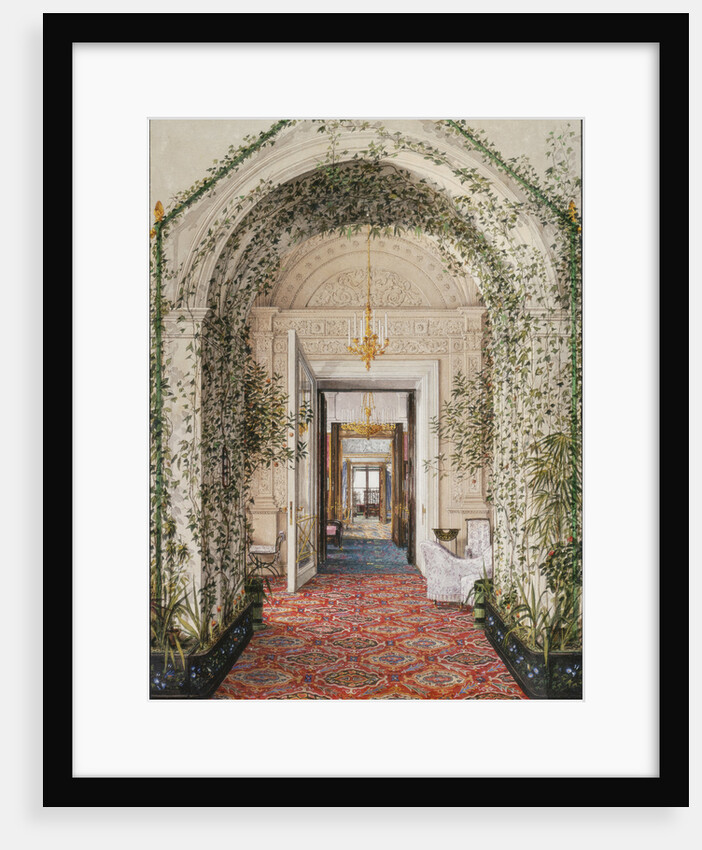 Interiors of the Winter Palace. The Small Winter Garden in the Apartments of Alexandra Fyodorovna, Mid of the 19th cen by Konstantin Andreyevich Ukhtomsky