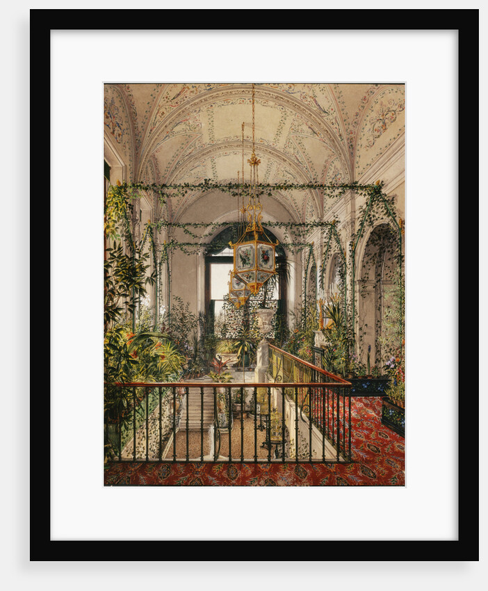 Interiors of the Winter Palace. The Small Winter Garden in the Apartments of Alexandra Fyodorovna, 1870s by Konstantin Andreyevich Ukhtomsky