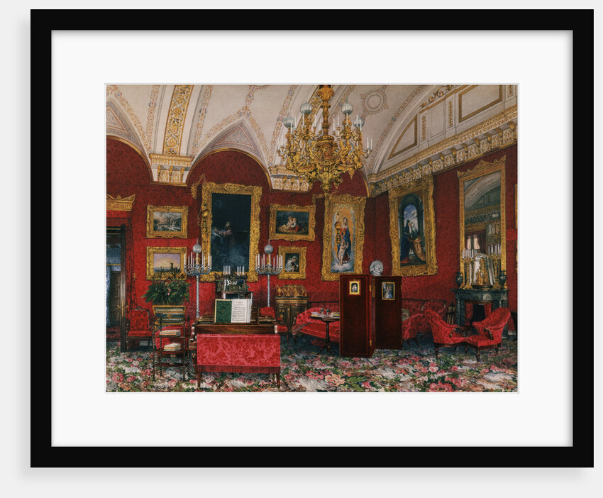 Interiors of the Winter Palace. The Study of Grand Princess Maria Nikolayevna by Konstantin Andreyevich Ukhtomsky