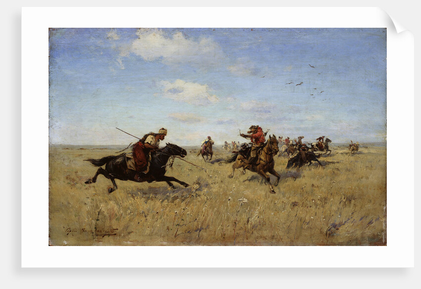 Fight between Dnieper Cossacks and Tatars, 1892 by Sergei Ivanovich Vasilkovsky