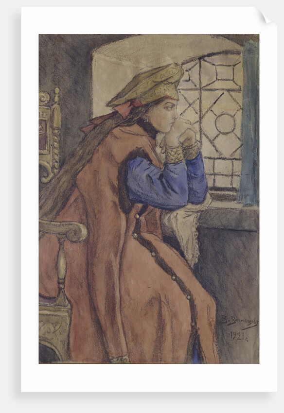 Tsarevna at the window (The Princess Who Never Smiled), 1920 by Viktor Mikhaylovich Vasnetsov
