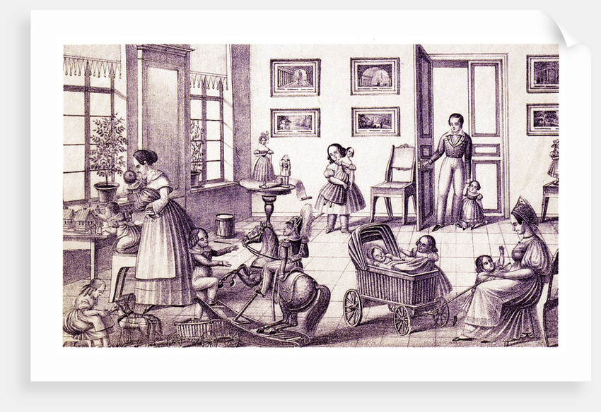 Childrens Room, Early 19th cen by P. Vdovichev