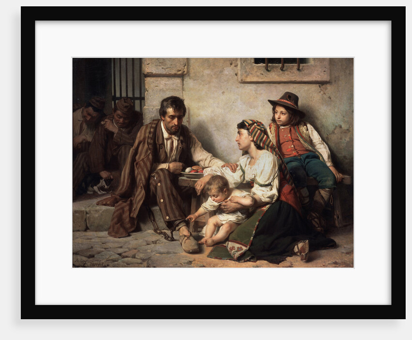 Family visiting a prisoner, 1868 by Vasili Petrovich Vereshchagin