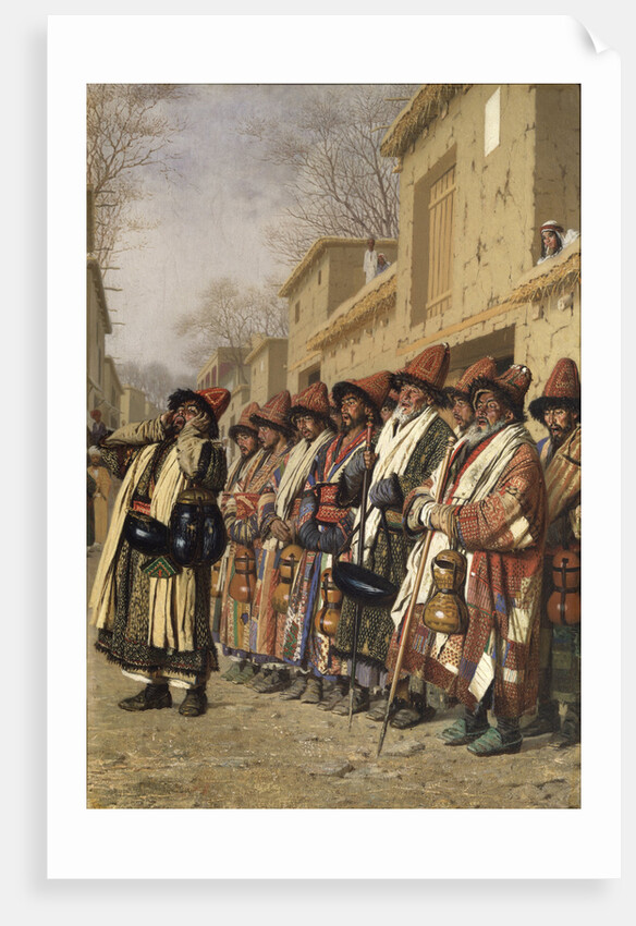 Dervishes Chorus Begging Alms in Tashkent, 1870 by Vasili Vasilyevich Vereshchagin