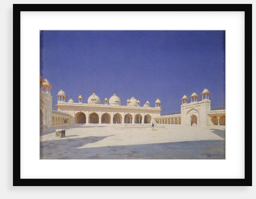 The Pearl Mosque (Moti Masjid) in Red Fort of Agra, 1874-1876 by Vasili Vasilyevich Vereshchagin